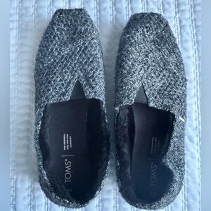 TOMS Womens Alpargata Cozy Slip On Flats Casual - Black size 8.5